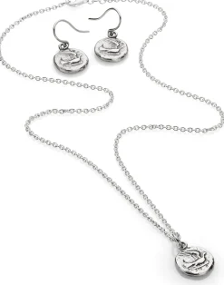 Kette mit Anhänger Taube, Silber
