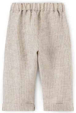 Kinder-Hose Leinen gestreift