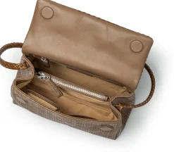 Lederhandtasche geflochten, hellbraun
