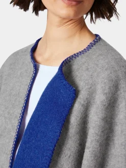 Norwegischer Lang-Poncho Lammwolle