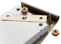 Notizblock Aluminium und Messing