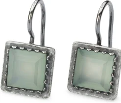 Ohrhänger Chalcedon, Türkis
