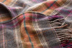 Poncho Lammwolle kariert