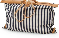 Reisefalttasche Canvas gestreift