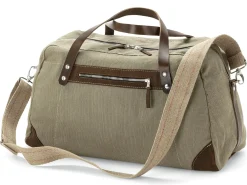 Reisetasche Segeltuch, Grünbeige