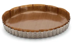 Runde Tarteform Edelstahl perforiert