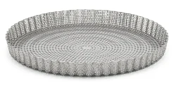 Runde Tarteform Edelstahl perforiert