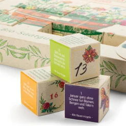 Saatgut-Adventskalender Bio Historische Blumen