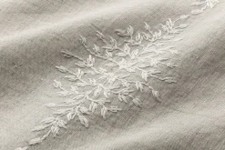 Tischdecke Leinen Blätterranke
