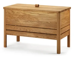 Truhenbank Eichenholz kurz