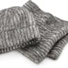 Unisex-Rippenstrickmütze, grau