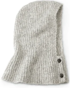 Unisex-Strickkapuze meliert, Ecru