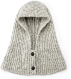 Unisex-Strickkapuze meliert, Ecru
