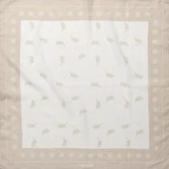 Unisex-Tuch gemustert, Beige-Weiß