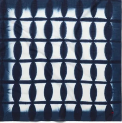 Unisextuch N° 766 Batik, Navy-Weiß