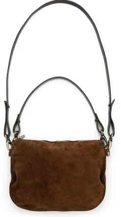 Veloursledertasche, braun