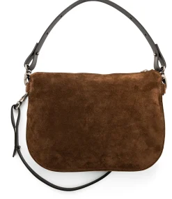 Veloursledertasche, braun